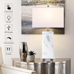 Lirwen Coastal Style Tall Rectangular Ceramic Lamp