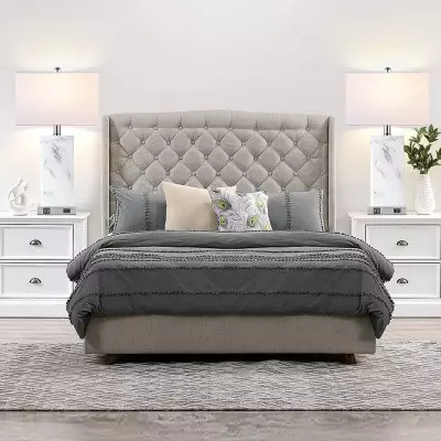 Lirwen Coastal Style Tall Rectangular Ceramic Lamp