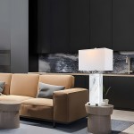 Lirwen Coastal Style Tall Rectangular Ceramic Lamp