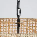 Arlo Bohemian 5 Light Natural Rattan Drum Chandelier