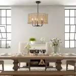 Arlo Bohemian 5 Light Natural Rattan Drum Chandelier