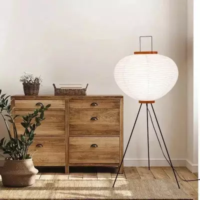 Krisha Japanese Rice Paper Lantern Akari 10A Floor Lamp Krisha Japanese Rice Paper Lantern Akari 10A Floor Lamp
