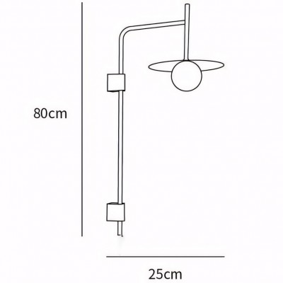 Pyris Scandinavian Minimalist Metal Swing Arm Wall Lamp Pyris Scandinavian Minimalist Metal Swing Arm Wall Lamp