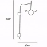 Pyris Scandinavian Minimalist Metal Swing Arm Wall Lamp Pyris Scandinavian Minimalist Metal Swing Arm Wall Lamp