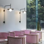 Pyris Scandinavian Minimalist Metal Swing Arm Wall Lamp Pyris Scandinavian Minimalist Metal Swing Arm Wall Lamp