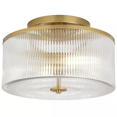 Claude Farmhouse Striped Glass Drum Ceiling Light Claude Farmhouse Striped Glass Drum Ceiling Light