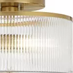 Claude Farmhouse Striped Glass Drum Ceiling Light Claude Farmhouse Striped Glass Drum Ceiling Light