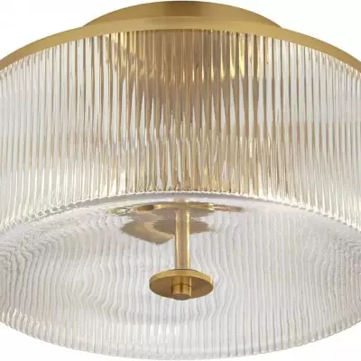 Claude Farmhouse Striped Glass Drum Ceiling Light Claude Farmhouse Striped Glass Drum Ceiling Light