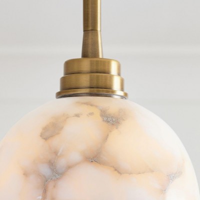 Bertie Farmhouse Alabaster Dome Pendant Light Bertie Farmhouse Alabaster Dome Pendant Light