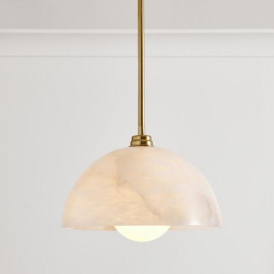 Bertie Farmhouse Alabaster Dome Pendant Light Bertie Farmhouse Alabaster Dome Pendant Light