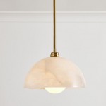 Bertie Farmhouse Alabaster Dome Pendant Light Bertie Farmhouse Alabaster Dome Pendant Light