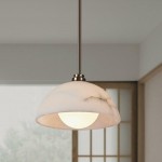 Bertie Farmhouse Alabaster Dome Pendant Light Bertie Farmhouse Alabaster Dome Pendant Light