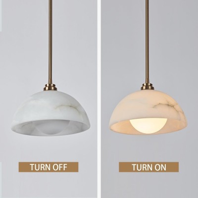 Bertie Farmhouse Alabaster Dome Pendant Light Bertie Farmhouse Alabaster Dome Pendant Light