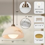 Bertie Farmhouse Alabaster Dome Pendant Light Bertie Farmhouse Alabaster Dome Pendant Light