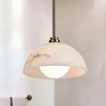 Bertie Farmhouse Alabaster Dome Pendant Light Bertie Farmhouse Alabaster Dome Pendant Light
