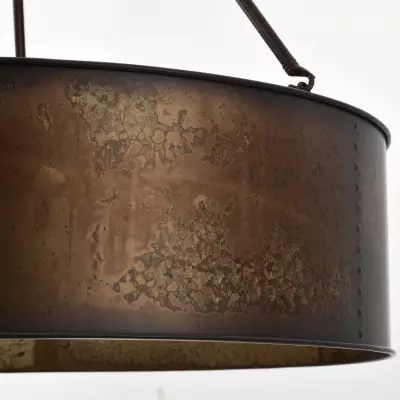 Ezra Vintage Bronze Industrial Pendant Light with Drum Shade Ezra Vintage Bronze Industrial Pendant Light with Drum Shade