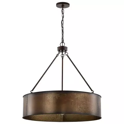 Ezra Vintage Bronze Industrial Pendant Light with Drum Shade Ezra Vintage Bronze Industrial Pendant Light with Drum Shade