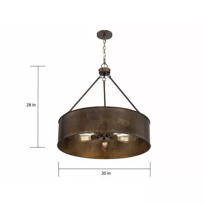 Ezra Vintage Bronze Industrial Pendant Light with Drum Shade Ezra Vintage Bronze Industrial Pendant Light with Drum Shade