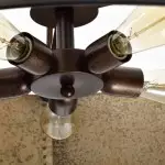 Ezra Vintage Bronze Industrial Pendant Light with Drum Shade