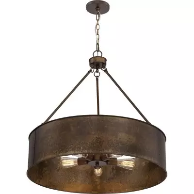 Ezra Vintage Bronze Industrial Pendant Light with Drum Shade Ezra Vintage Bronze Industrial Pendant Light with Drum Shade