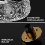 Adara Retro American Exquisite Glass Semi Flush Mount Ceiling Light Adara Retro American Exquisite Glass Semi Flush Mount Ceiling Light