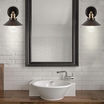 Blaze Industrial Retro Metal Tapered Wall Sconce Blaze Industrial Retro Metal Tapered Wall Sconce