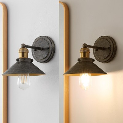 Blaze Industrial Retro Metal Tapered Wall Sconce Blaze Industrial Retro Metal Tapered Wall Sconce