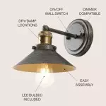 Blaze Industrial Retro Metal Tapered Wall Sconce