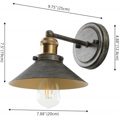 Blaze Industrial Retro Metal Tapered Wall Sconce Blaze Industrial Retro Metal Tapered Wall Sconce