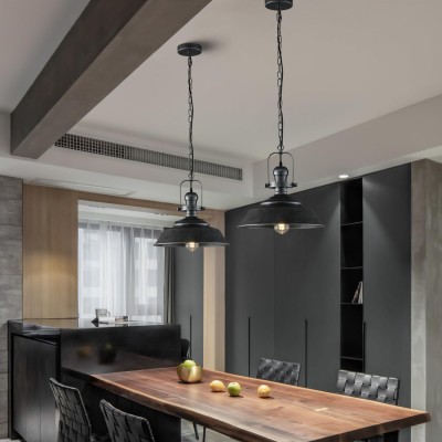 Carmen Industrial Antique Metal Horn Shaped Pendant Light Carmen Industrial Antique Metal Horn Shaped Pendant Light