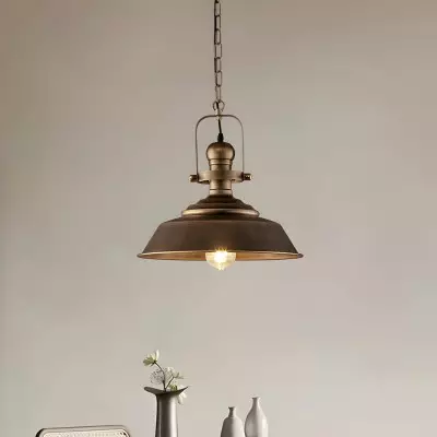 Carmen Industrial Antique Metal Horn Shaped Pendant Light Carmen Industrial Antique Metal Horn Shaped Pendant Light