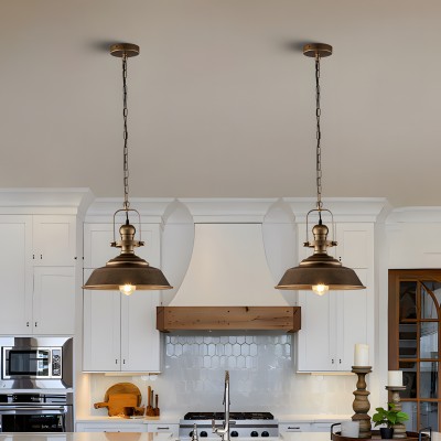 Carmen Industrial Antique Metal Horn Shaped Pendant Light Carmen Industrial Antique Metal Horn Shaped Pendant Light