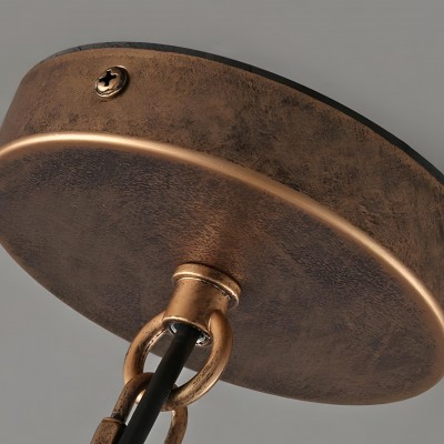 Carmen Industrial Antique Metal Horn Shaped Pendant Light Carmen Industrial Antique Metal Horn Shaped Pendant Light