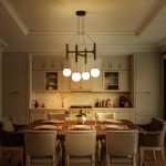 Astraea Farmhouse Wooden Branch Milk Glass Globe Chandelier