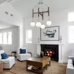 Astraea Farmhouse Wooden Branch Milk Glass Globe Chandelier