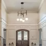 Astraea Farmhouse Wooden Branch Milk Glass Globe Chandelier