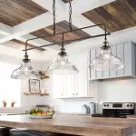 Bronte Industrial Metal 3 Lights Dome Glass Chandelier Bronte Industrial Metal 3 Lights Dome Glass Chandelier