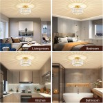 Auroran Modern Crystal Semi Flush Mount Ceiling Light Auroran Modern Crystal Semi Flush Mount Ceiling Light