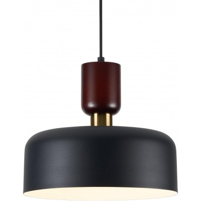 Ambrose Solid Wood And Brass Accent Round Metal Pendant Light Ambrose Solid Wood And Brass Accent Round Metal Pendant Light
