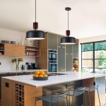 Ambrose Solid Wood And Brass Accent Round Metal Pendant Light