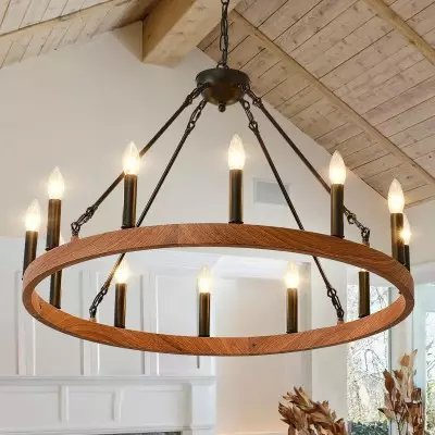 Beau Large 12 Lights Rustic Wagon Wheel Chandelier Beau Large 12 Lights Rustic Wagon Wheel Chandelier