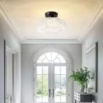 Cassandra American Country Patterned Glass Ceiling Light