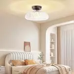 Cassandra American Country Patterned Glass Ceiling Light