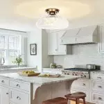 Cassandra American Country Patterned Glass Ceiling Light