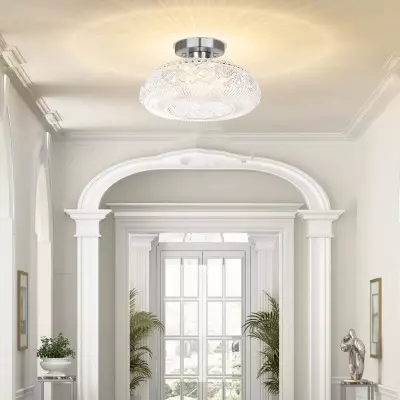 Cassandra American Country Patterned Glass Ceiling Light Cassandra American Country Patterned Glass Ceiling Light