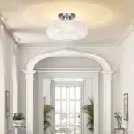 Cassandra American Country Patterned Glass Ceiling Light