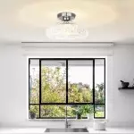 Cassandra American Country Patterned Glass Ceiling Light