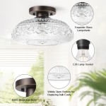 Cassandra American Country Patterned Glass Ceiling Light