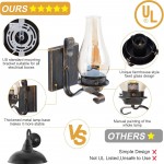 Andrina Retro Oil Rubbed Bronze Kerosene Lamp Shape Sconce