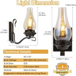 Andrina Retro Oil Rubbed Bronze Kerosene Lamp Shape Sconce